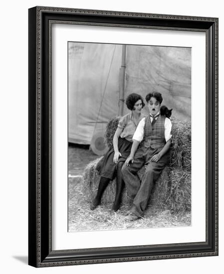 The Circus, Merna Kennedy And Charlie Chaplin, 1928-null-Framed Photo