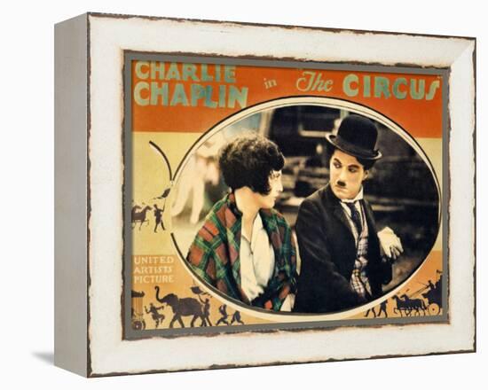 THE CIRCUS, Merna Kennedy, Charlie Chaplin, poster art,  1928-null-Framed Stretched Canvas