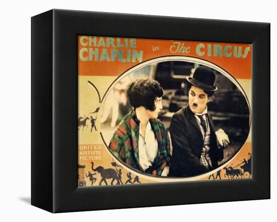 THE CIRCUS, Merna Kennedy, Charlie Chaplin, poster art,  1928-null-Framed Stretched Canvas