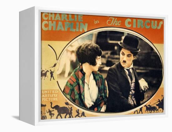THE CIRCUS, Merna Kennedy, Charlie Chaplin, poster art,  1928-null-Framed Stretched Canvas