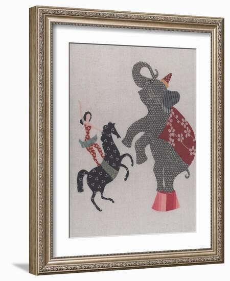 The Circus; the Elephant, Pony and the Acrobat-Susie Jenkin Pearce-Framed Photo