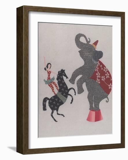 The Circus; the Elephant, Pony and the Acrobat-Susie Jenkin Pearce-Framed Photo