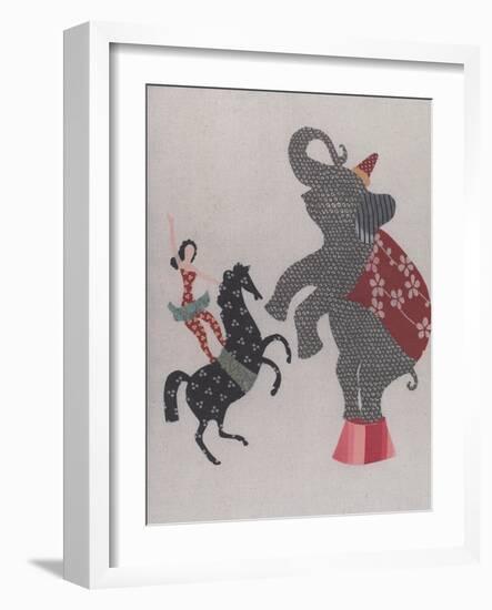 The Circus; the Elephant, Pony and the Acrobat-Susie Jenkin Pearce-Framed Photo