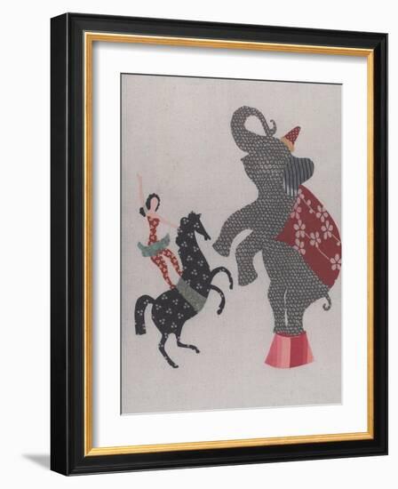 The Circus; the Elephant, Pony and the Acrobat-Susie Jenkin Pearce-Framed Photo