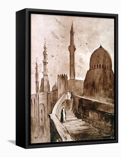The Citadel at Sunrise, Cairo, Egypt, 1928-Louis Cabanes-Framed Premier Image Canvas