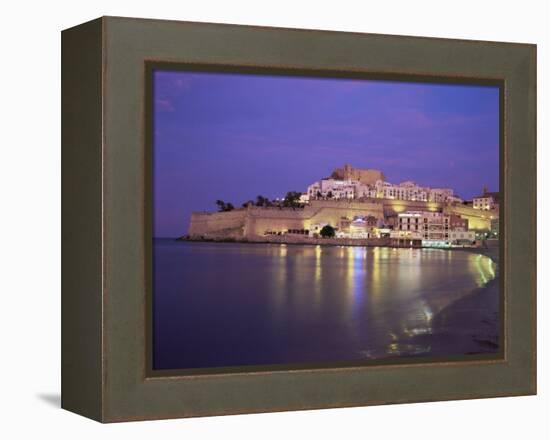 The Citadel by Night, Peniscola, Costa Del Azahar, Valencia, Spain, Mediterranean-Ruth Tomlinson-Framed Premier Image Canvas