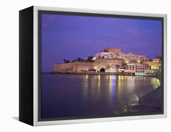 The Citadel by Night, Peniscola, Costa Del Azahar, Valencia, Spain, Mediterranean-Ruth Tomlinson-Framed Premier Image Canvas