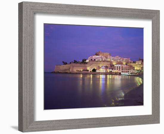 The Citadel by Night, Peniscola, Costa Del Azahar, Valencia, Spain, Mediterranean-Ruth Tomlinson-Framed Photographic Print