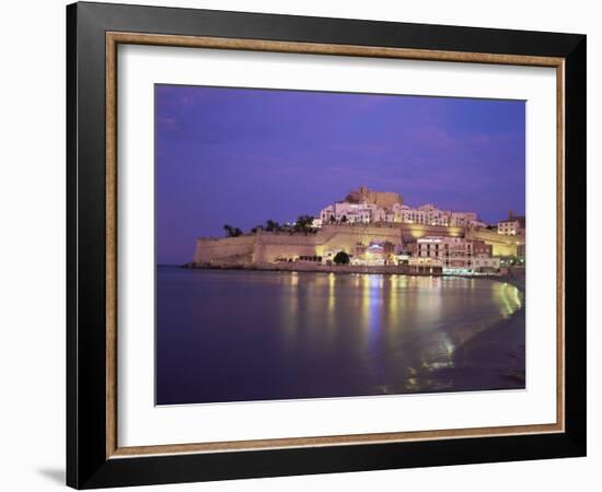 The Citadel by Night, Peniscola, Costa Del Azahar, Valencia, Spain, Mediterranean-Ruth Tomlinson-Framed Photographic Print