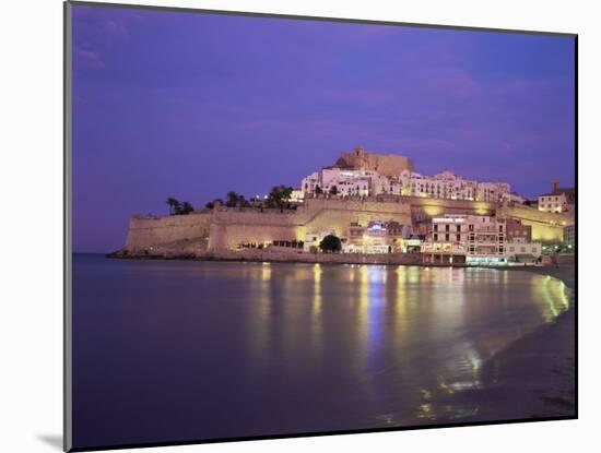 The Citadel by Night, Peniscola, Costa Del Azahar, Valencia, Spain, Mediterranean-Ruth Tomlinson-Mounted Photographic Print