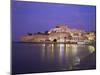 The Citadel by Night, Peniscola, Costa Del Azahar, Valencia, Spain, Mediterranean-Ruth Tomlinson-Mounted Photographic Print