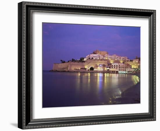 The Citadel by Night, Peniscola, Costa Del Azahar, Valencia, Spain, Mediterranean-Ruth Tomlinson-Framed Photographic Print