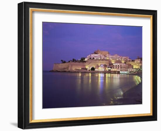 The Citadel by Night, Peniscola, Costa Del Azahar, Valencia, Spain, Mediterranean-Ruth Tomlinson-Framed Photographic Print