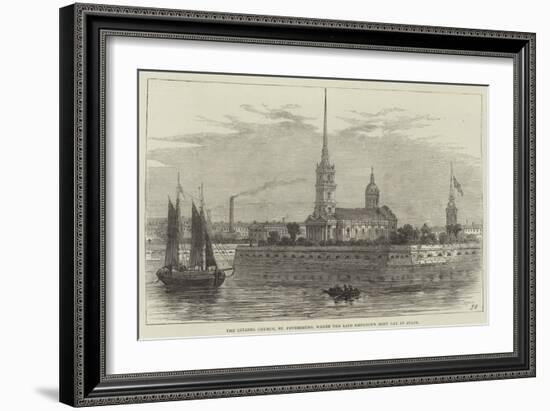 The Citadel Church, St Petersburg, Where the Late Emperor's Body Lay in State-Sir John Gilbert-Framed Giclee Print