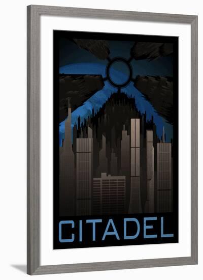 The Citadel Retro Travel-null-Framed Art Print