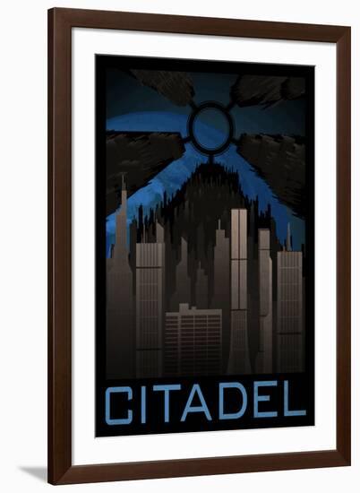 The Citadel Retro Travel-null-Framed Art Print