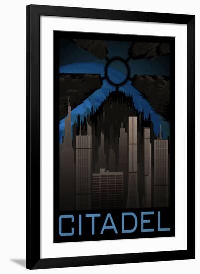 The Citadel Retro Travel-null-Framed Art Print