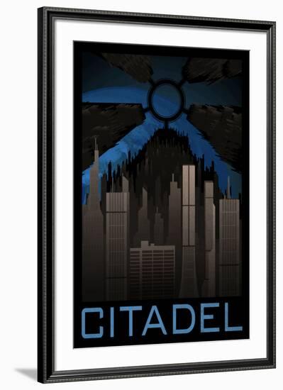 The Citadel Retro Travel-null-Framed Art Print