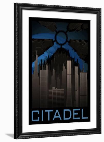 The Citadel Retro Travel-null-Framed Art Print