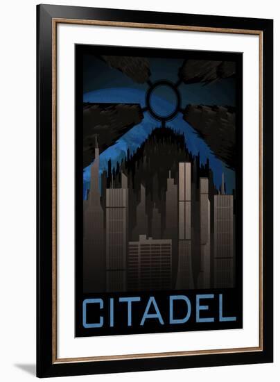 The Citadel Retro Travel-null-Framed Art Print