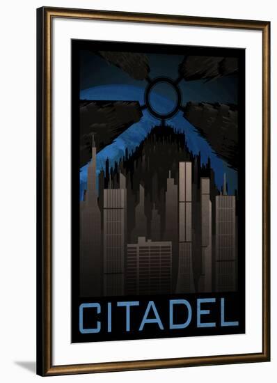 The Citadel Retro Travel-null-Framed Art Print