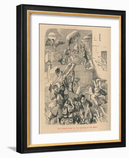 'The Citadel saved by the cackling of the Geese', 1852-John Leech-Framed Giclee Print