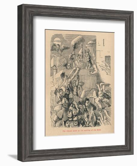'The Citadel saved by the cackling of the Geese', 1852-John Leech-Framed Giclee Print