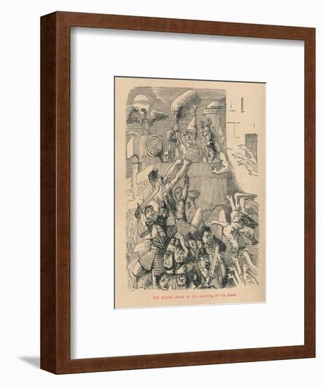 'The Citadel saved by the cackling of the Geese', 1852-John Leech-Framed Giclee Print