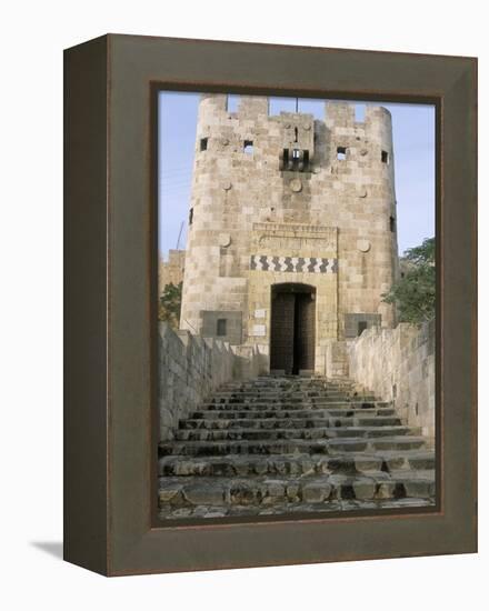 The Citadel, Unesco World Heritage Site, Aleppo, Syria, Middle East-Alison Wright-Framed Premier Image Canvas