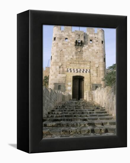 The Citadel, Unesco World Heritage Site, Aleppo, Syria, Middle East-Alison Wright-Framed Premier Image Canvas
