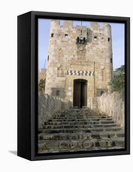 The Citadel, Unesco World Heritage Site, Aleppo, Syria, Middle East-Alison Wright-Framed Premier Image Canvas