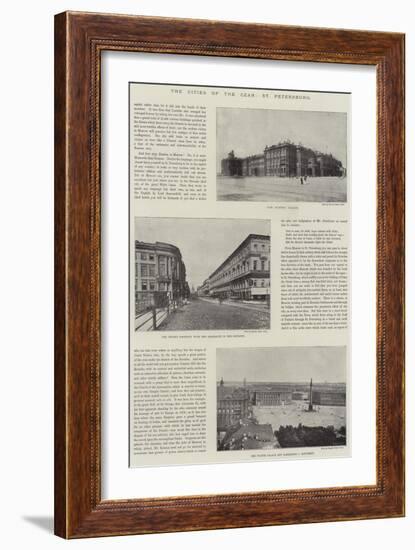 The Cities of the Czar, St Petersburg-null-Framed Giclee Print