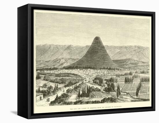 The City and Valley of Arequipa, from the Heights of Yanahuara-Édouard Riou-Framed Premier Image Canvas