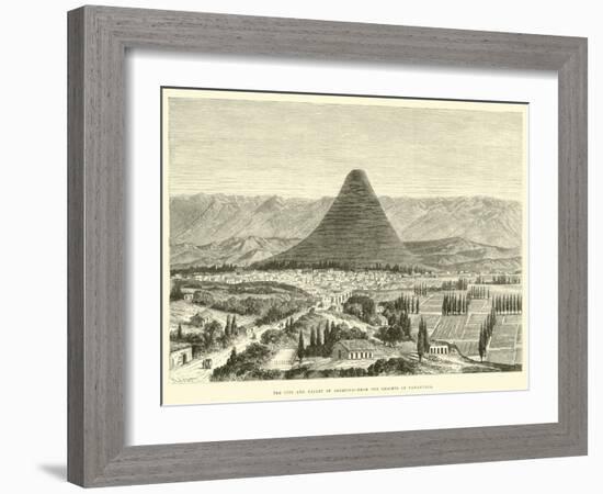 The City and Valley of Arequipa, from the Heights of Yanahuara-Édouard Riou-Framed Giclee Print