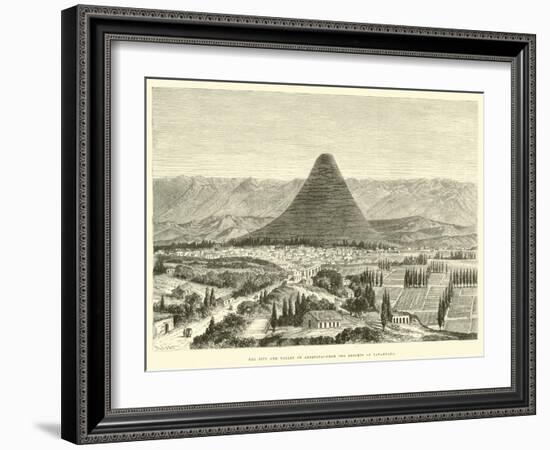 The City and Valley of Arequipa, from the Heights of Yanahuara-Édouard Riou-Framed Giclee Print