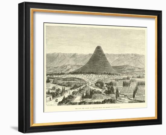 The City and Valley of Arequipa, from the Heights of Yanahuara-Édouard Riou-Framed Giclee Print