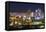 The City Center and Central Business District at Night, Astana, Kazakhstan, Central Asia-Gavin Hellier-Framed Premier Image Canvas