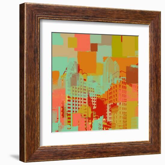 The City Center-Yashna-Framed Art Print