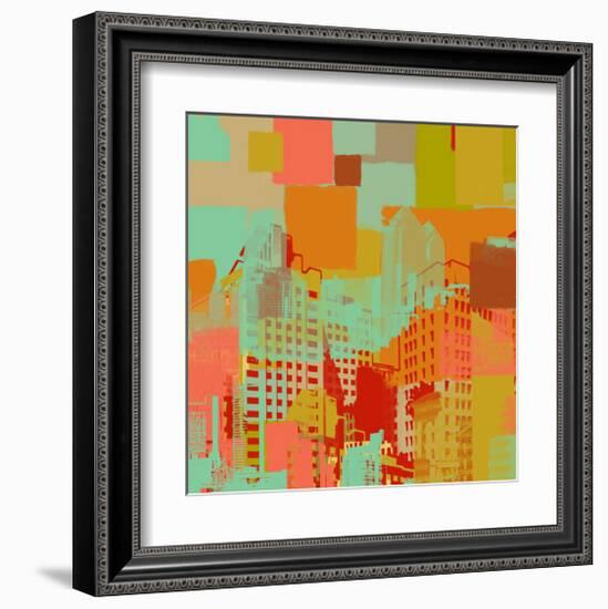 The City Center-Yashna-Framed Art Print