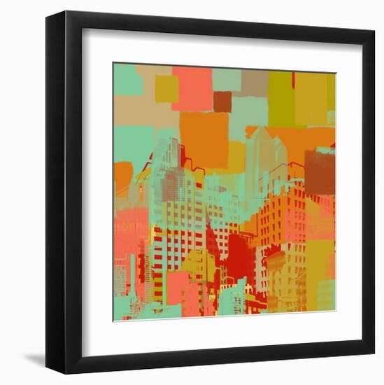 The City Center-Yashna-Framed Art Print