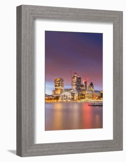 The City from the south bank of the River Thames, London-Jordan Banks-Framed Photographic Print