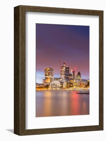 The City from the south bank of the River Thames, London-Jordan Banks-Framed Photographic Print