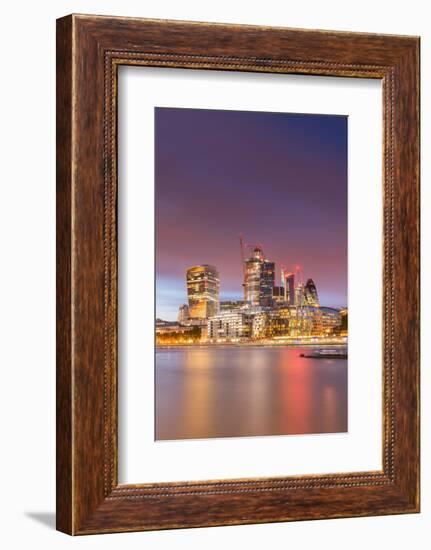 The City from the south bank of the River Thames, London-Jordan Banks-Framed Photographic Print