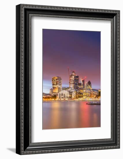 The City from the south bank of the River Thames, London-Jordan Banks-Framed Photographic Print