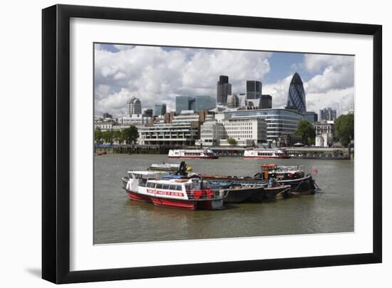 The City from the Thames, London, 2009-Peter Thompson-Framed Photographic Print