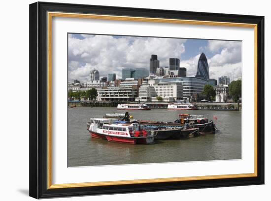 The City from the Thames, London, 2009-Peter Thompson-Framed Photographic Print