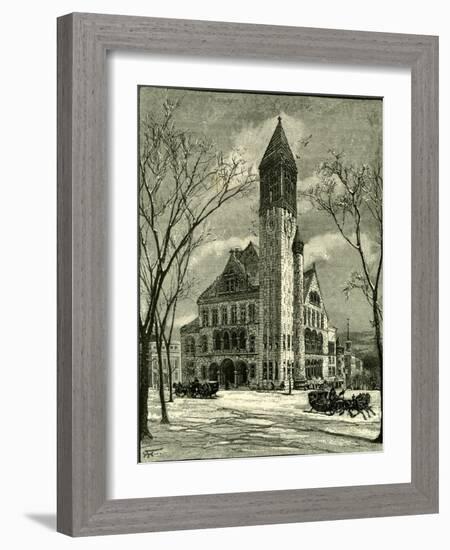 The City Hall Albany 1891, USA-null-Framed Giclee Print