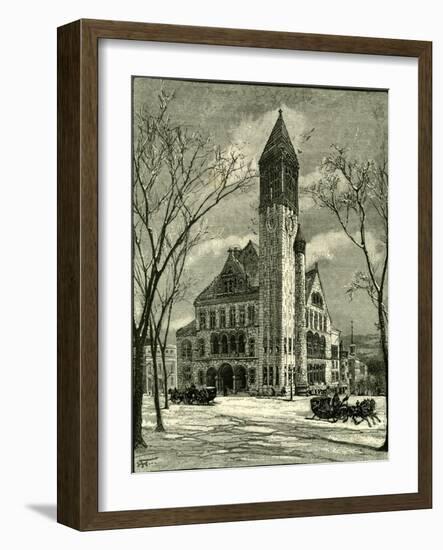 The City Hall Albany 1891, USA-null-Framed Giclee Print