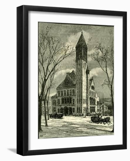 The City Hall Albany 1891, USA-null-Framed Giclee Print