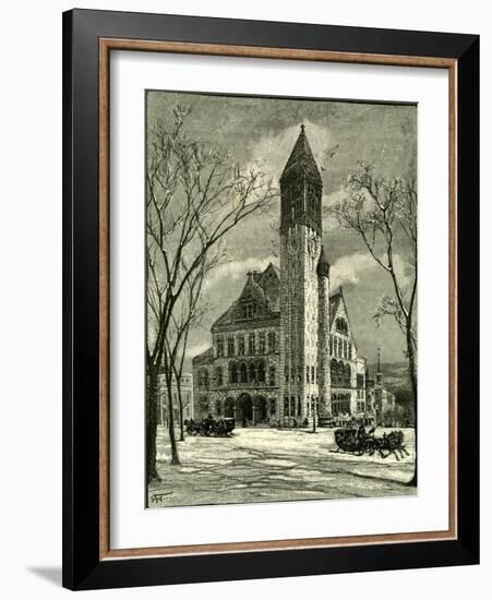 The City Hall Albany 1891, USA-null-Framed Giclee Print